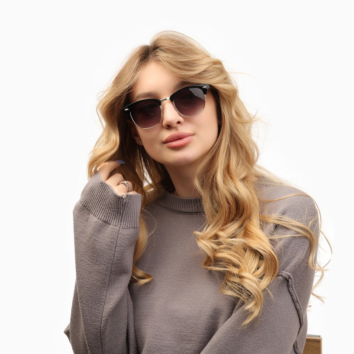 

Очки солнцезащитные onesun, uv 400, дужка 13.5 см, ширина 14.5 см, линза 4.5×5 см, Черный