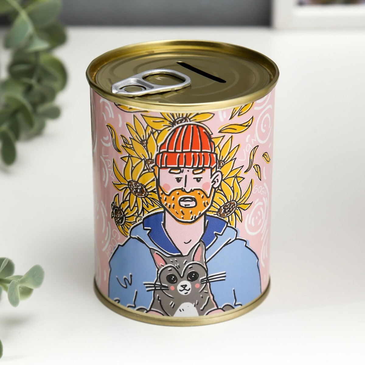 

Копилка-банка металл, Розовый