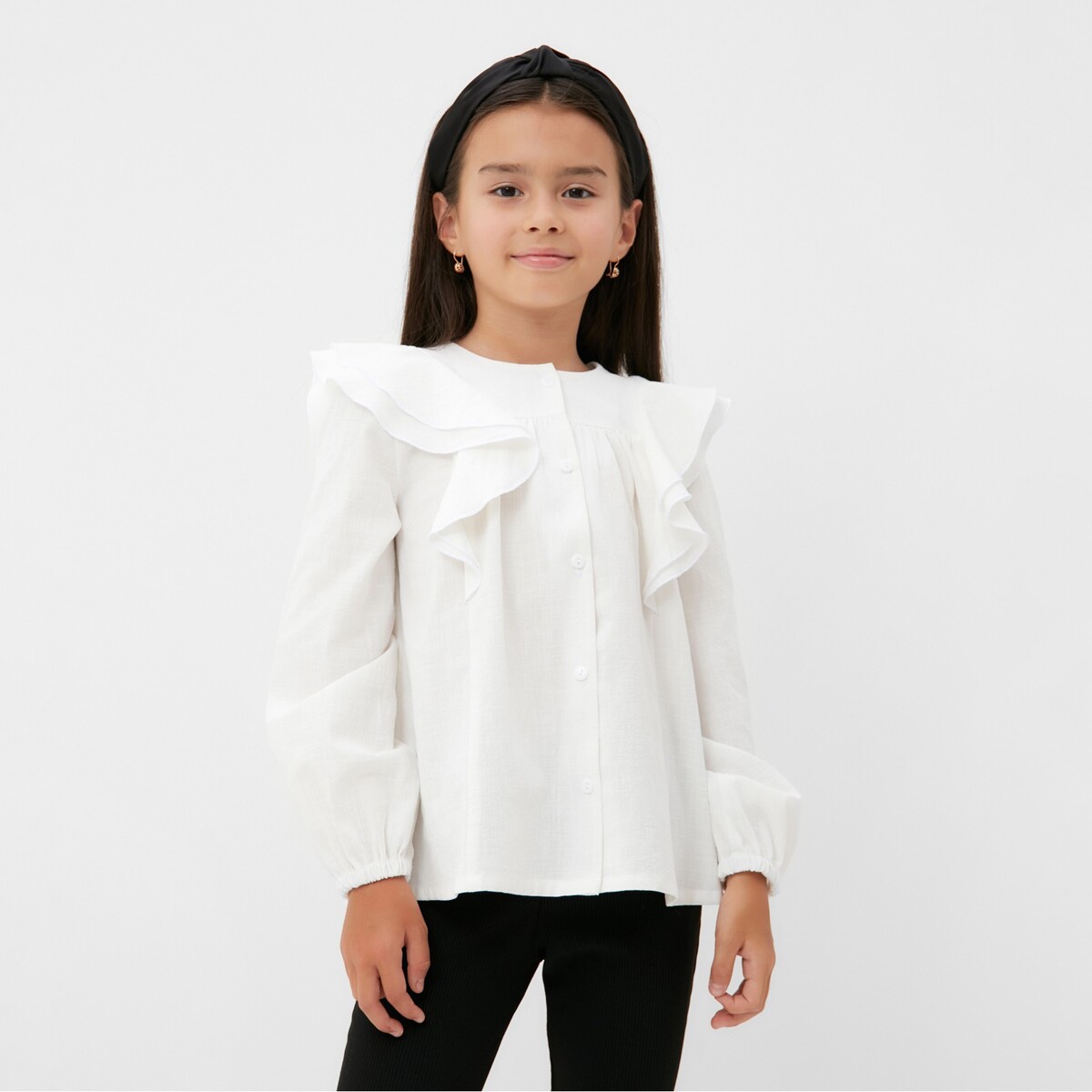 Рубашка KAFTAN, размер рост 146 см, цвет белый 01136991 - фото 1