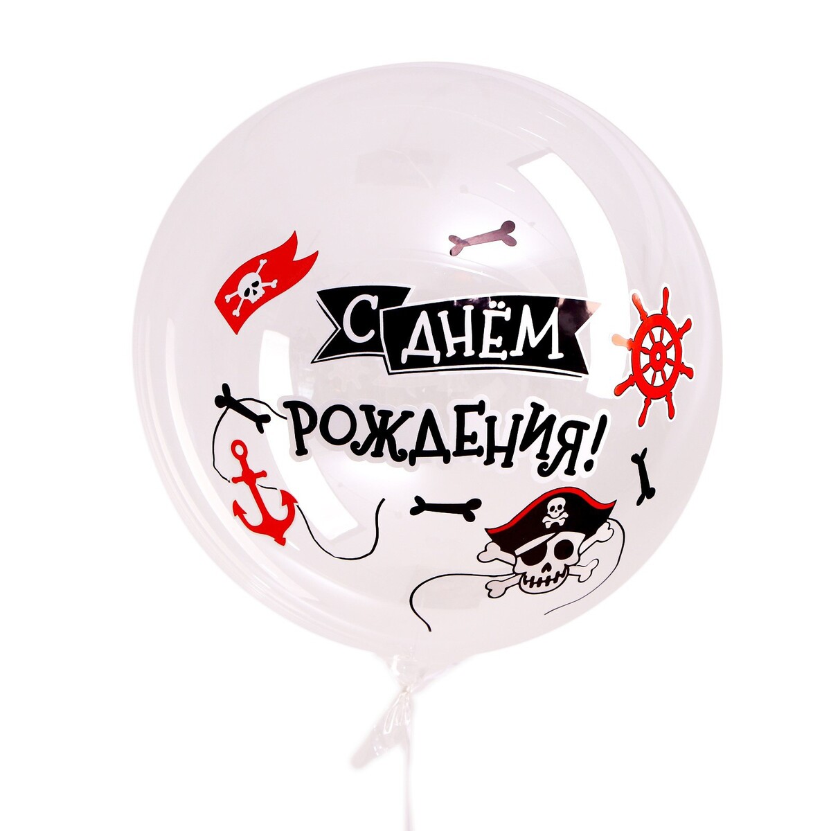 

Наклейка на воздушный шар, Черный;красный