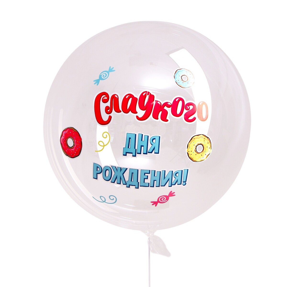

Наклейка на воздушный шар sweet birthday, 29x19 см, Разноцветный;розовый;голубой