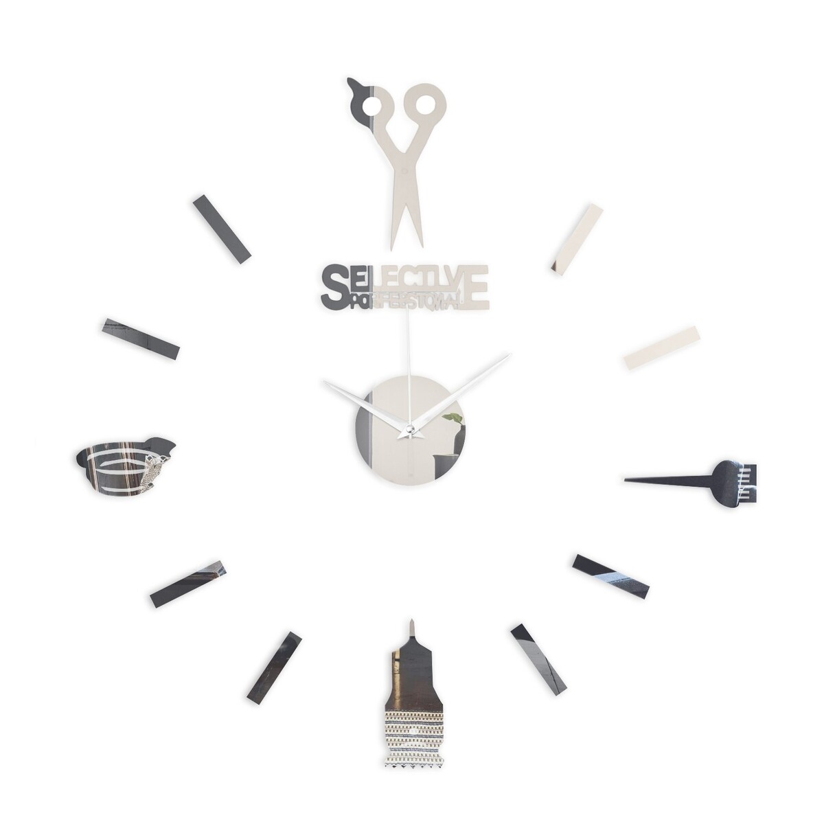 Часы-наклейка, серия: diy, часы наклейка серия diy плавный ход d 40 см серебро
