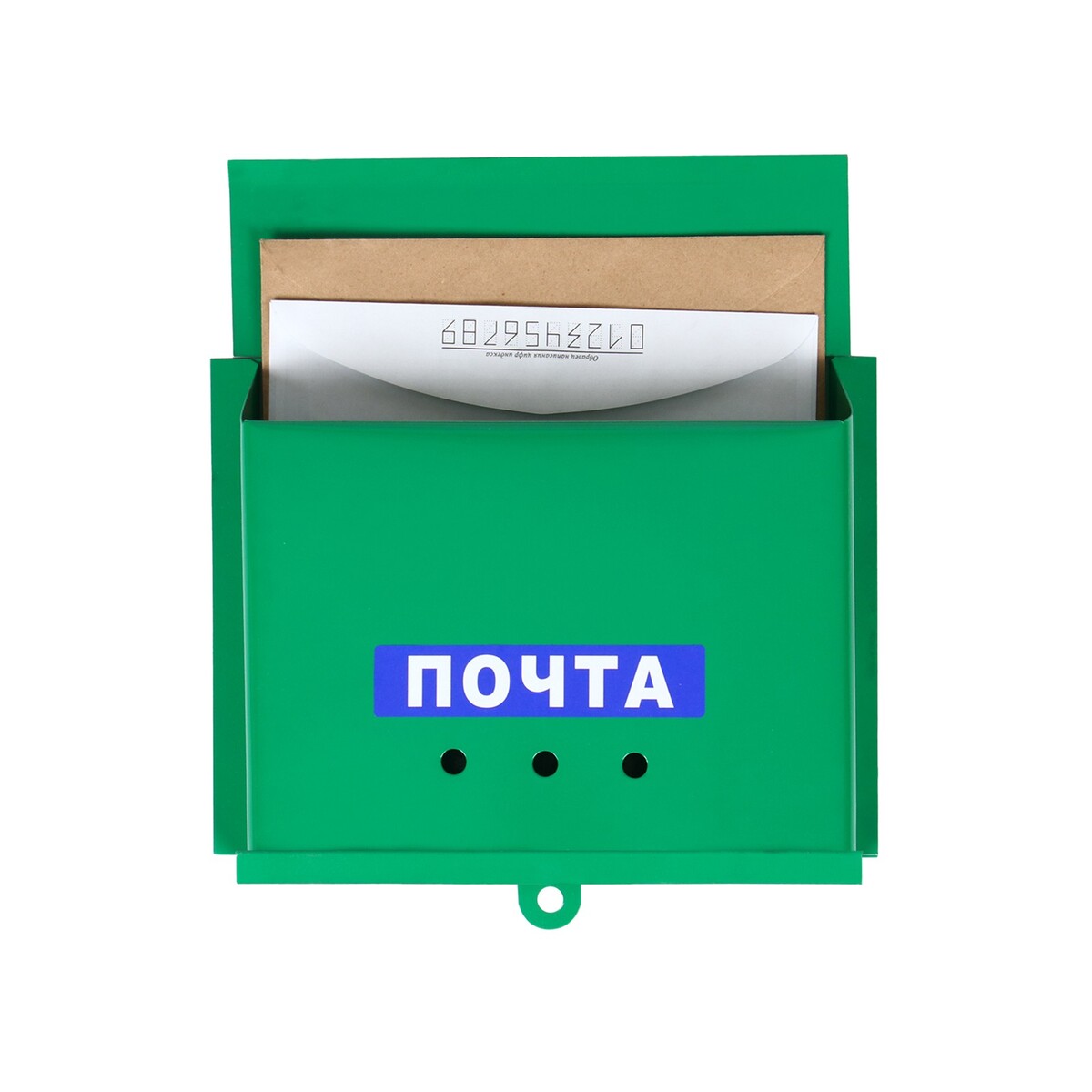 Ящик почтовый без замка (с петлей), горизонтальный ящик почтовый 4010в зеленая патина