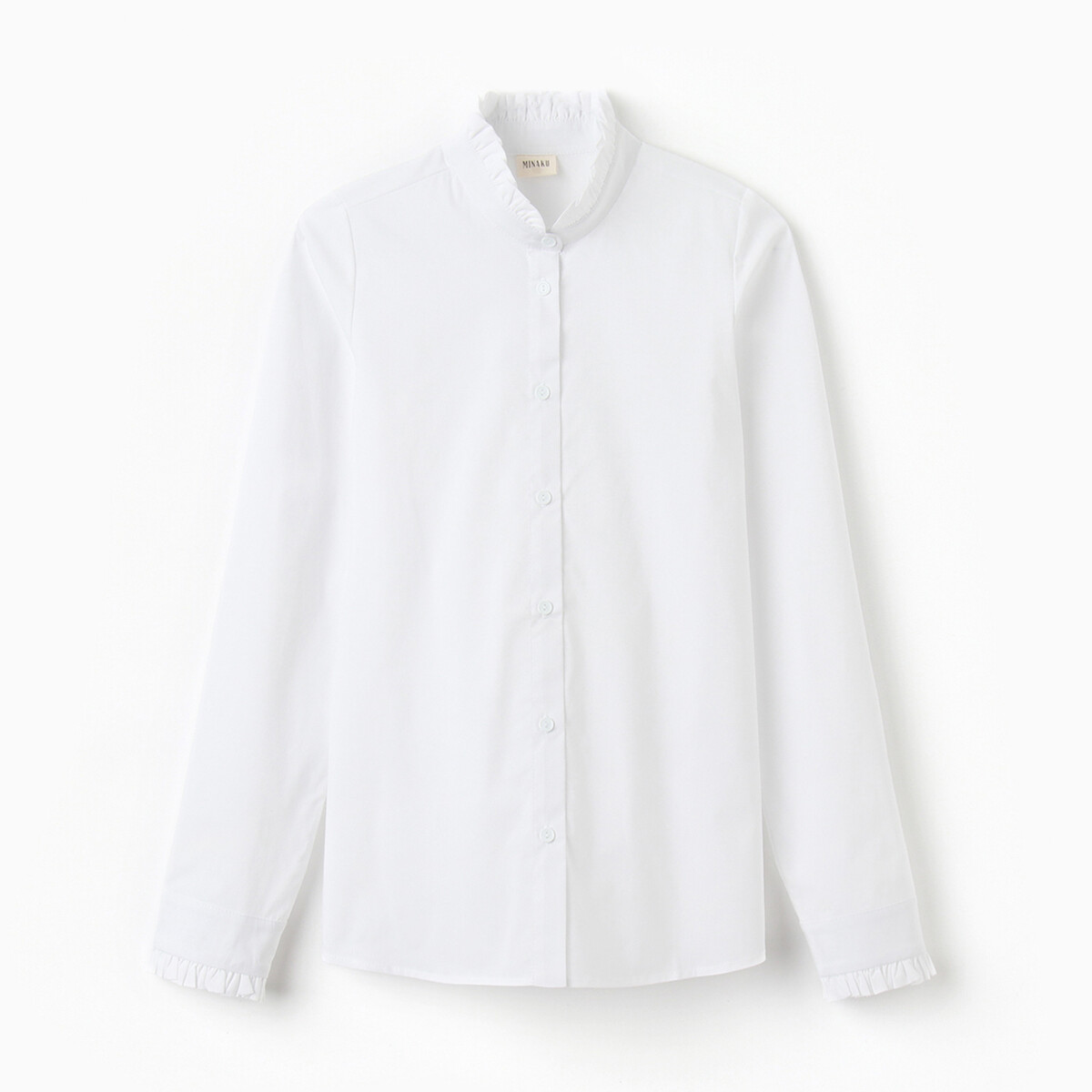 Блузка MINAKU, размер рост 122 см, цвет белый 01148507 - фото 4