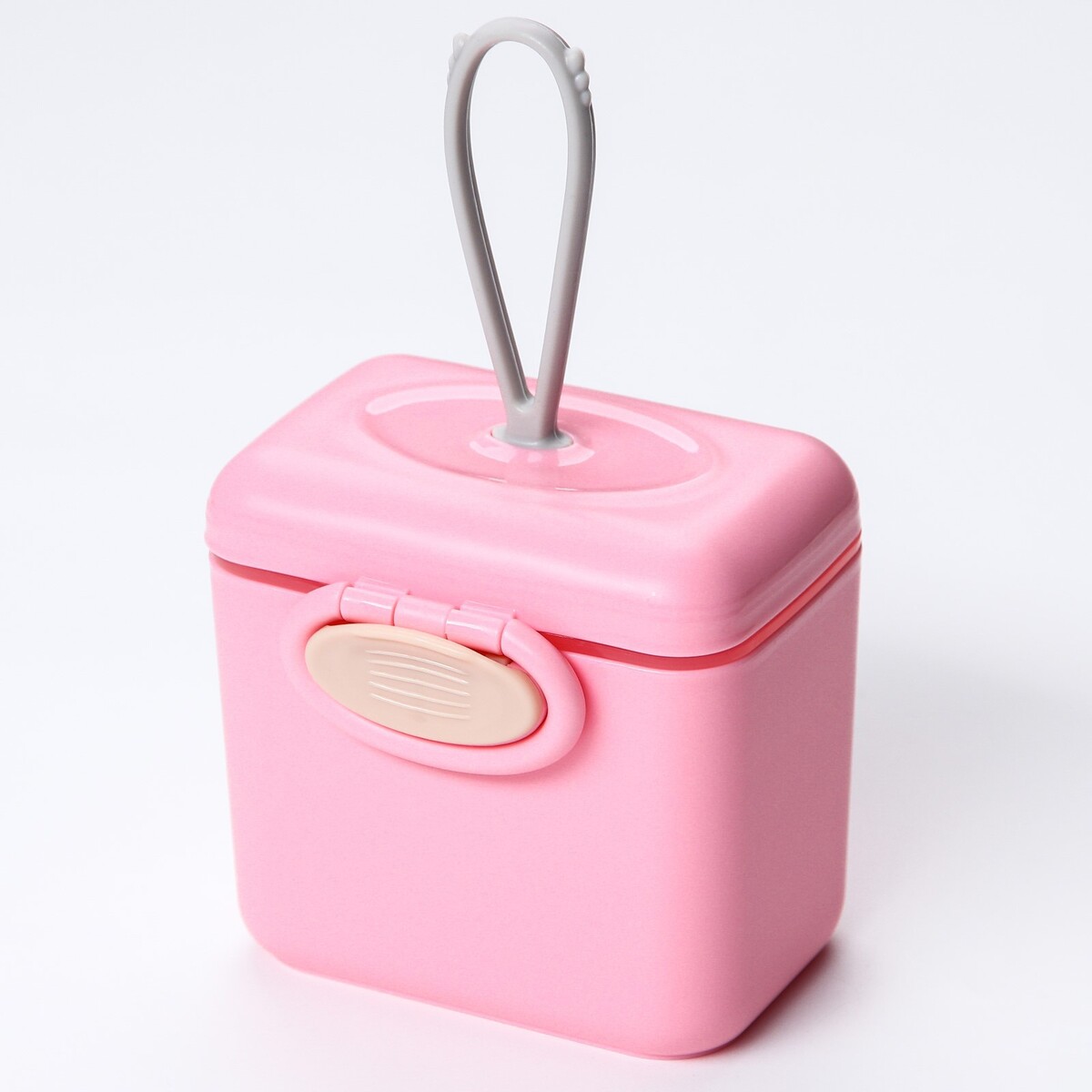 Контейнер для хранения детского питания 150 мл., с ложкой, цвет розовый слайм плюх контейнер 140 г розовый