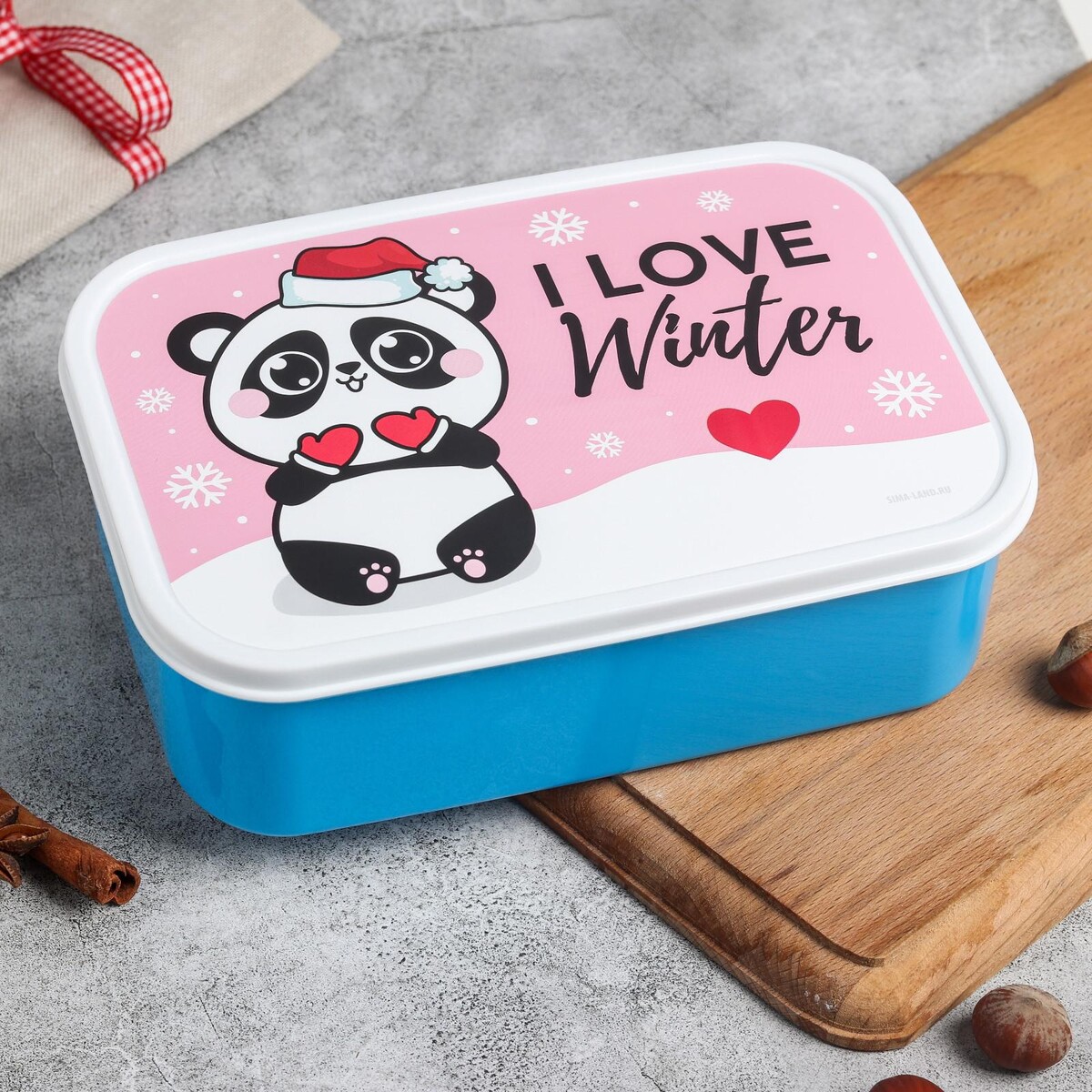 Ланч - бокс i love winter, панда 1,2 л мягкая игрушка love you панда