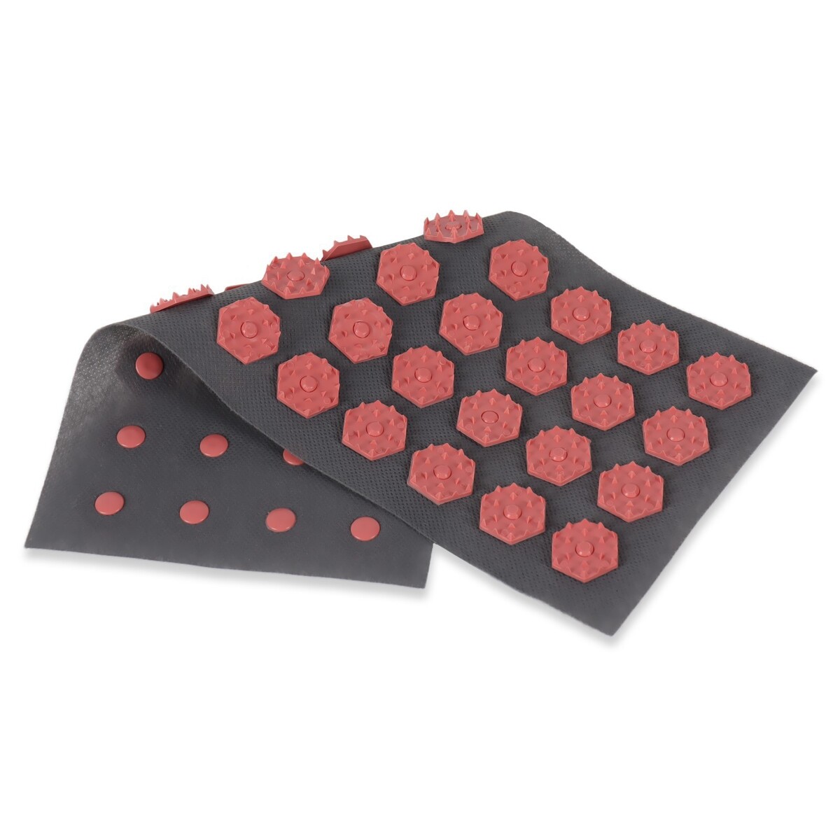 фото Ипликатор-коврик, основа спанбонд, 40 модулей, 14 × 32 см, цвет темно-серый/красный onlitop