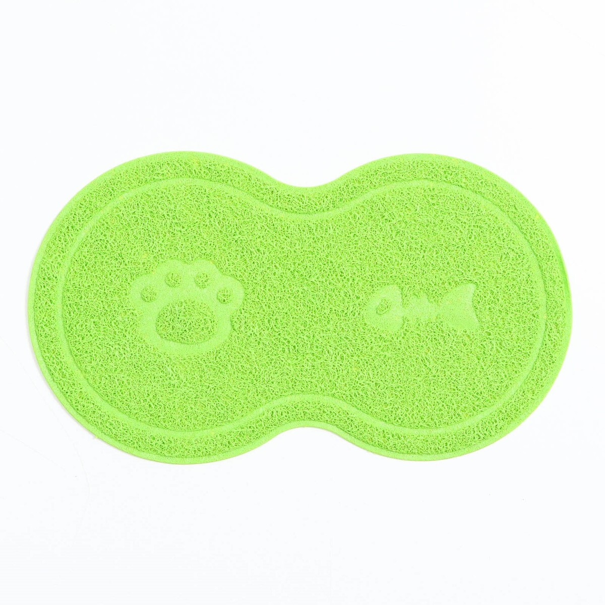 Коврик 2-в-1 под миску/туалет для животных два круга, 47 х 26 см, зеленый коврик для йоги airex yoga eco pro mat yogaecopmgn зеленый