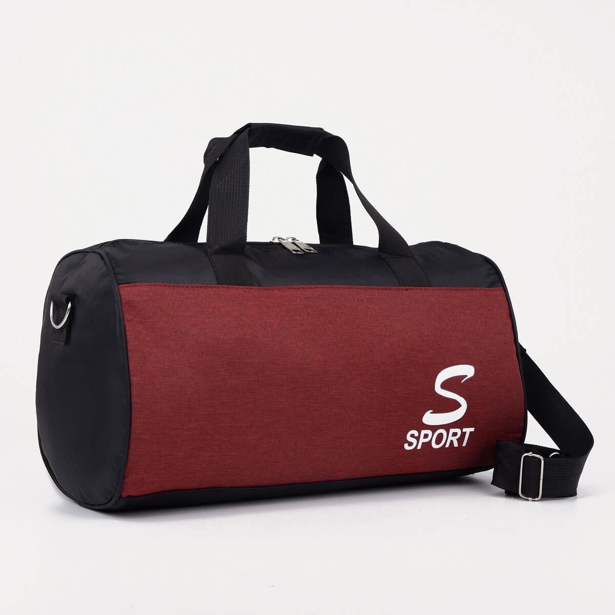 Сумка спортивная на молнии, длинный ремень цвет бордовый сумка спортивная на молнии длинный ремень красный