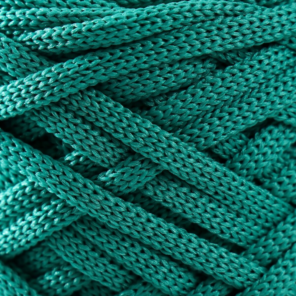 Шнур для вязания 100% полиэфир, ширина 3 мм 100м (изумруд) No brand, цвет зеленый 01155634 - фото 3