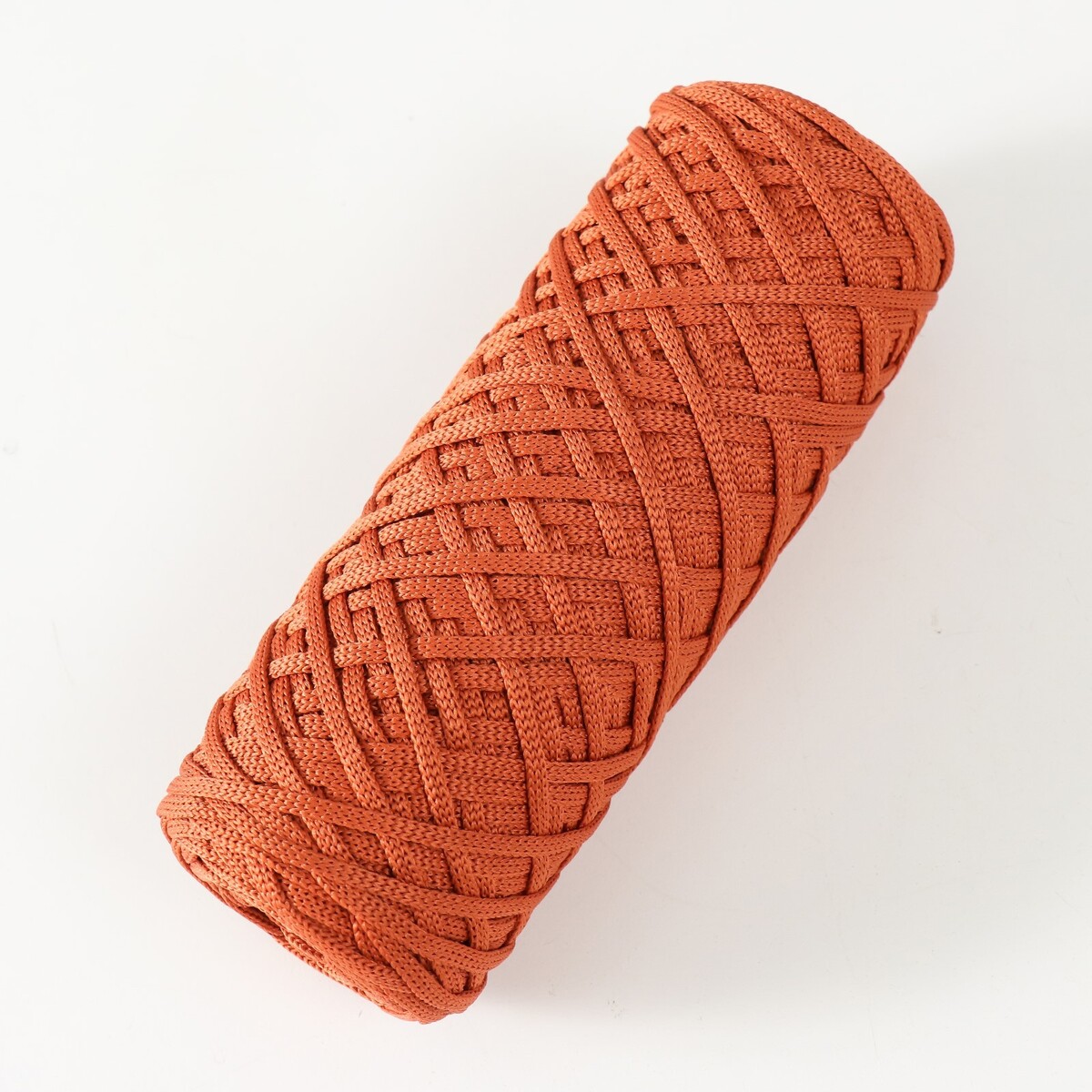Шнур для вязания 100% полиэфир, ширина 3 мм 100м (терракот) No brand, цвет коричневый 01155642 - фото 2