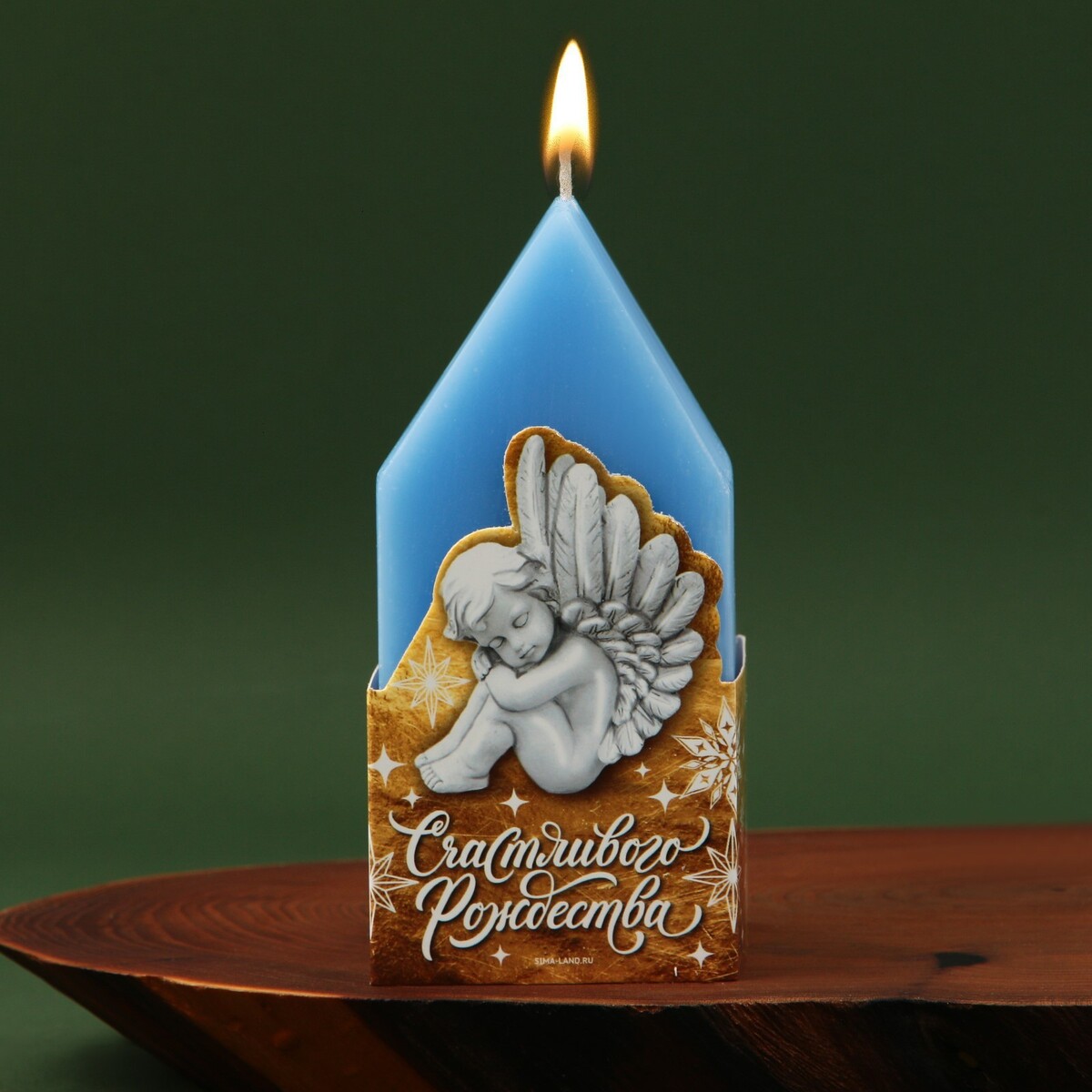 Новогодняя свеча в форме домика