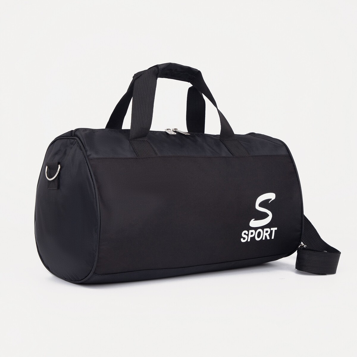 Сумка спортивная на молнии, длинный ремень цвет черный сумка спортивная на молнии длинный ремень триколор