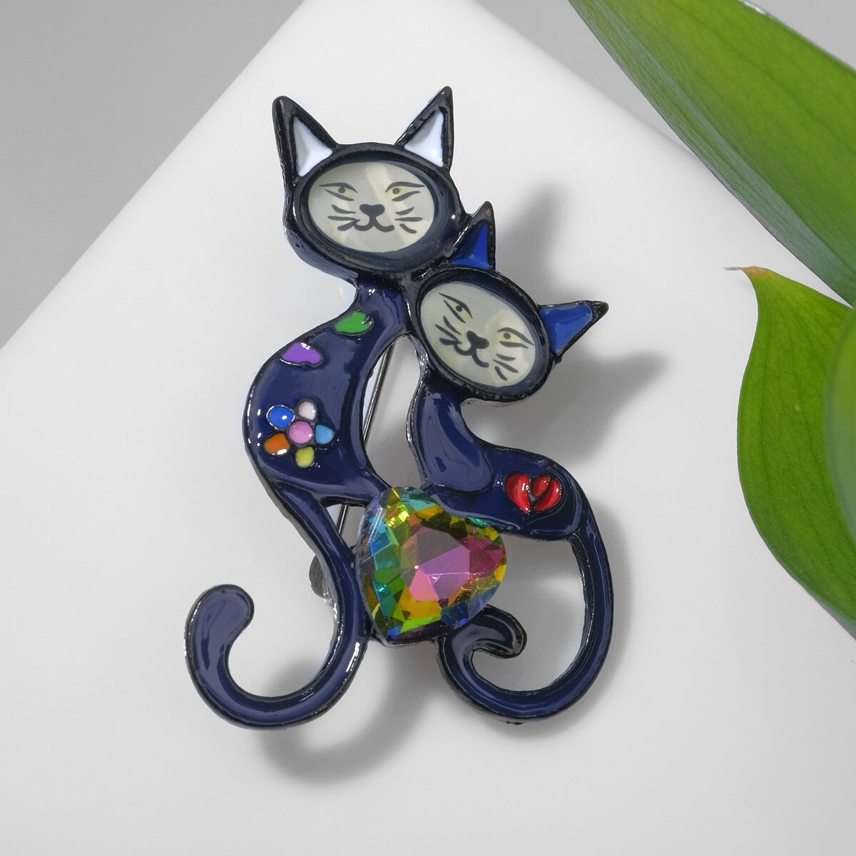 

Брошь мультяшная, Разноцветный;синий