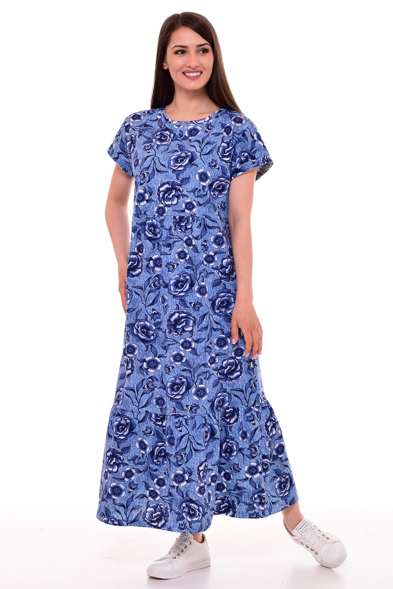 Платье Новое кимоно, размер 48, цвет гжель 01160309 - фото 3