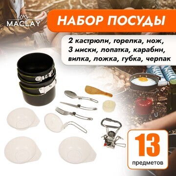 Набор туристической посуды maclay: 2 кас