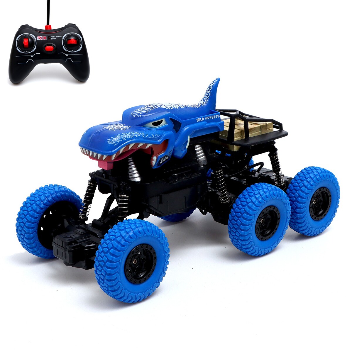 

Джип радиоуправляемый dino, 1:16, 4wd, работает от аккумулятора, цвет синий