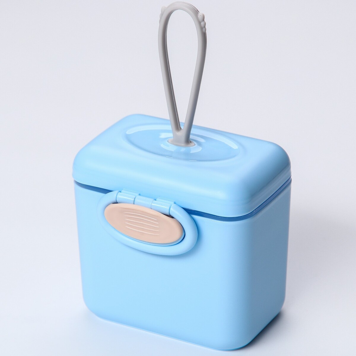 Контейнер для хранения детского питания 150 мл., с ложкой , цвет голубой контейнер для хранения детского питания 450 мл с ложкой голубой