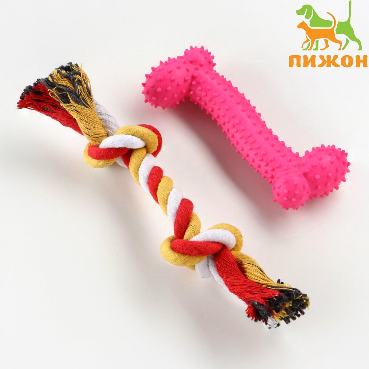 

Набор игрушек для средних собак, Розовый