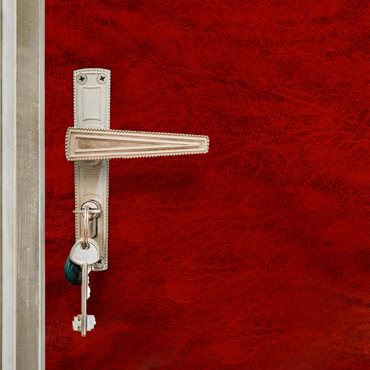 Комплект для обивки дверей, 110 × 200 см: иск.кожа, поролон 3 мм, гвозди, бордо,