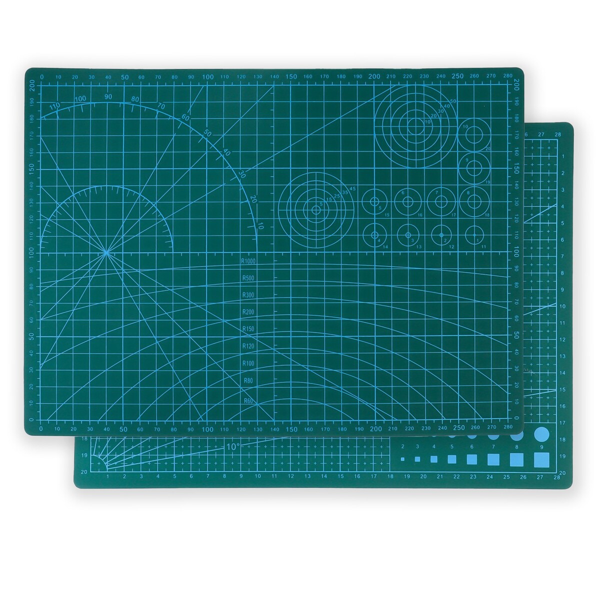 Мат для резки, трехслойный, 30 × 21 см, а4, цвет зеленый