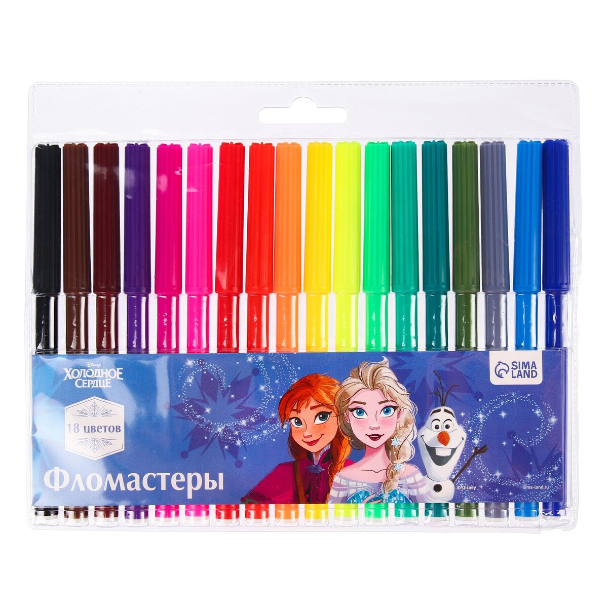 

Фломастеры, 18 цветов, холодное сердце