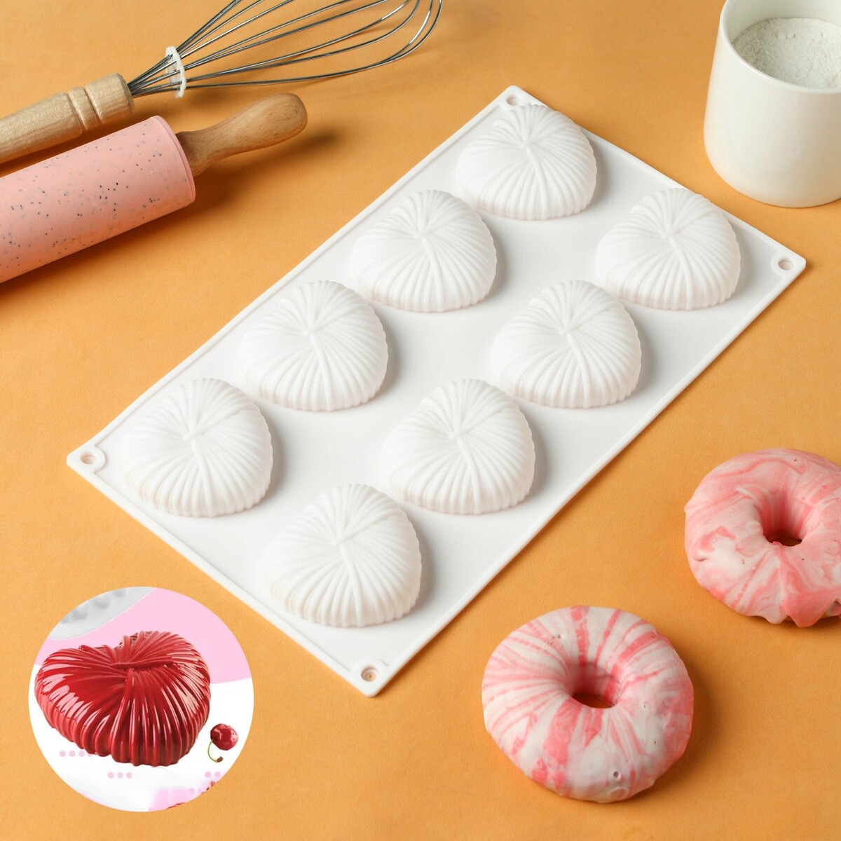 Форма для муссовых десертов и выпечки konfinetta подставка для мороженого и десертов konfinetta 28×21×10 см хромированный