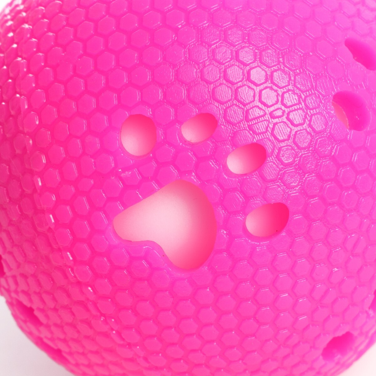 фото Мячик с лапками светящийся, 7 см, розовый/белый пижон