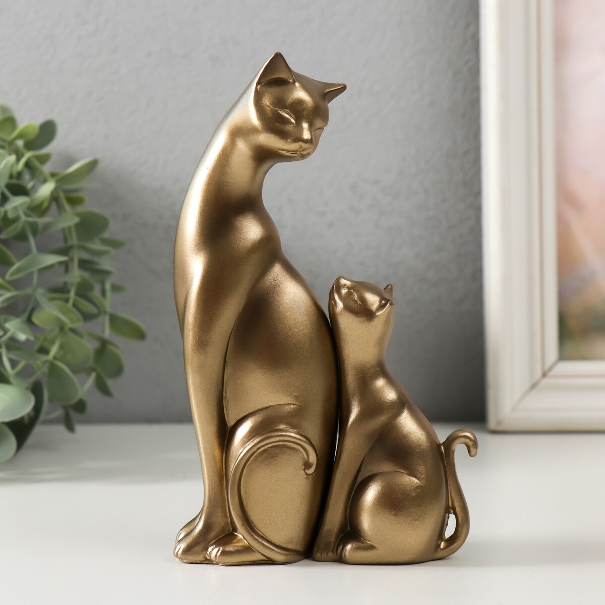 Полистоун набор кошка с котенком 15,5 см 9,3 см (набор 2 шт) котологика о чем молчит кошка