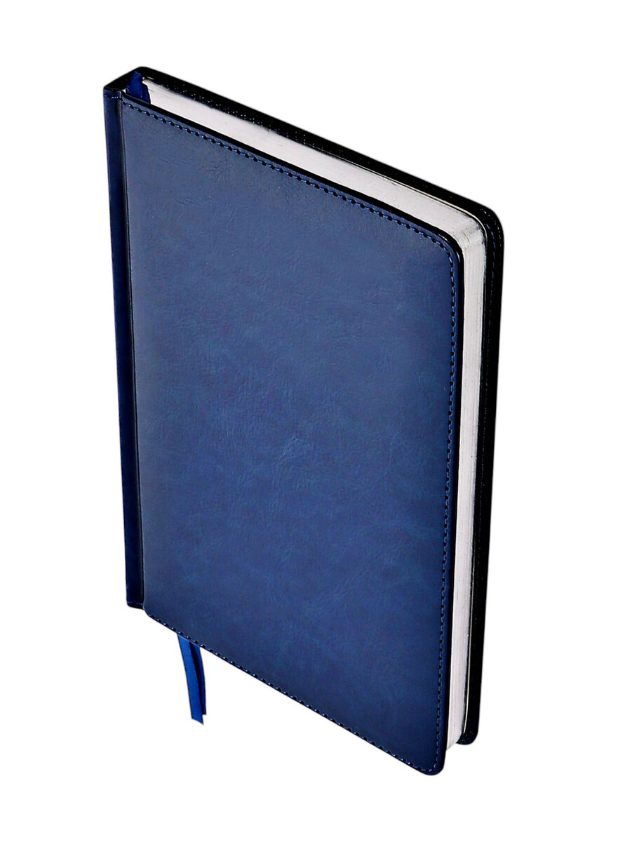 

Ежедневник недатированный а5, 136 листов в линейку, кожзам, Синий