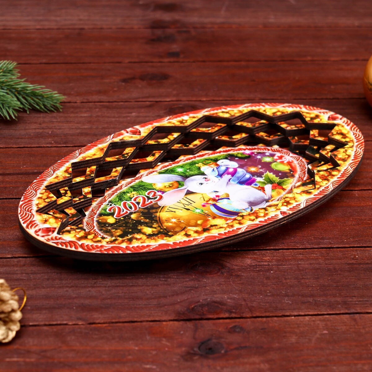 Тарелка конфетница овальная