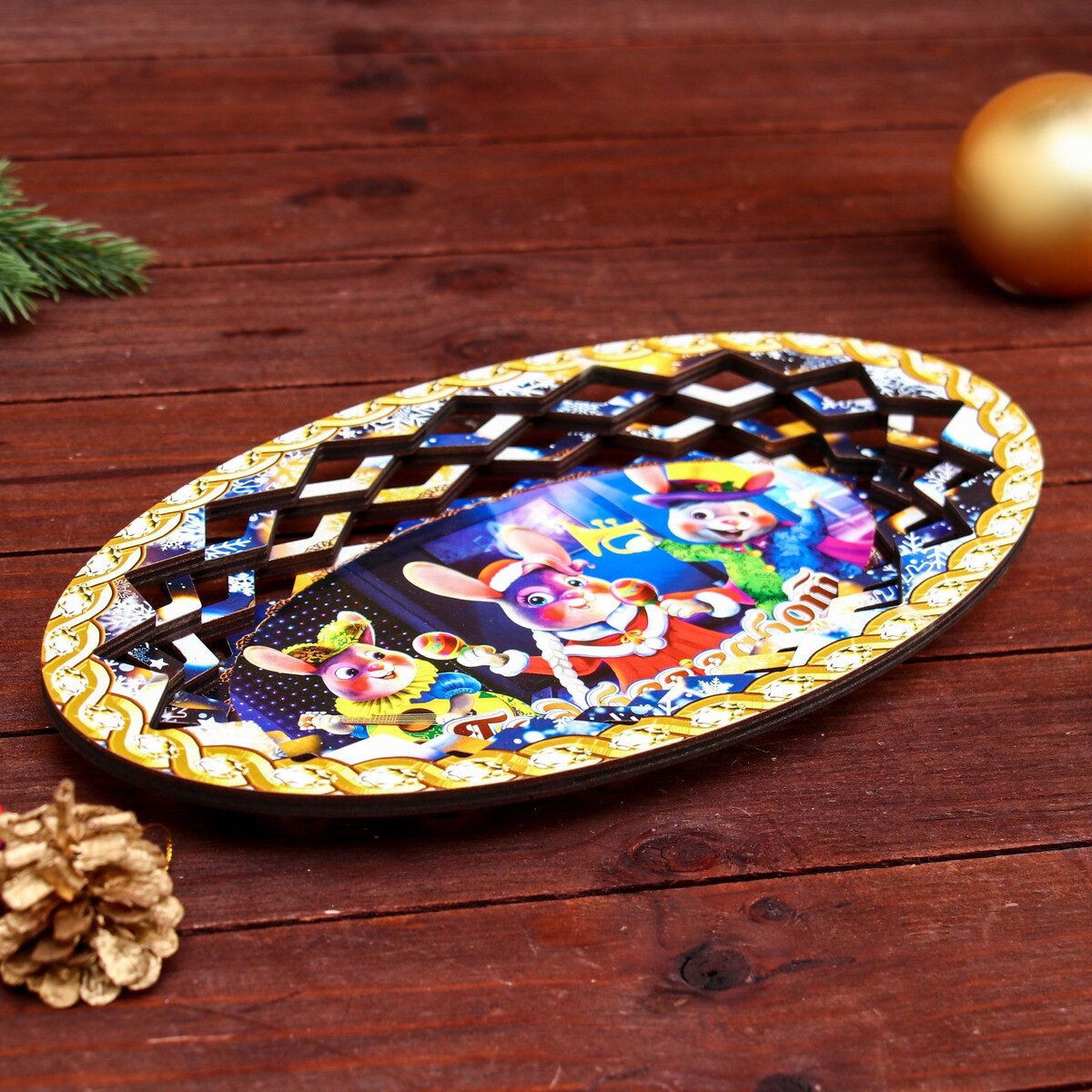 Тарелка конфетница овальная