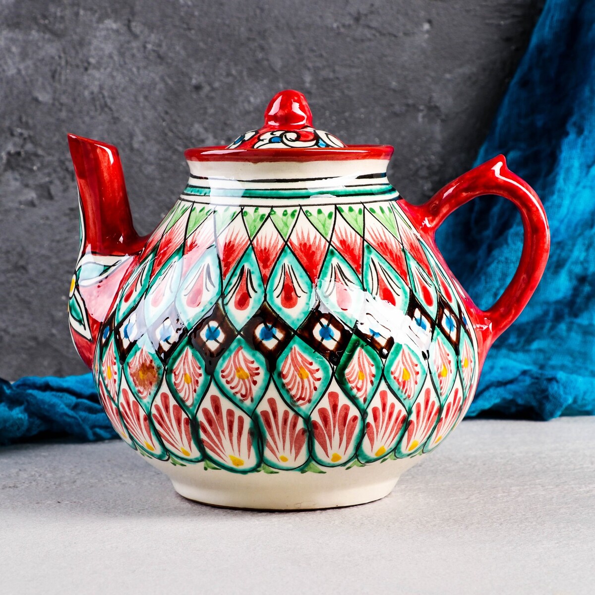 

Чайник риштанская керамика