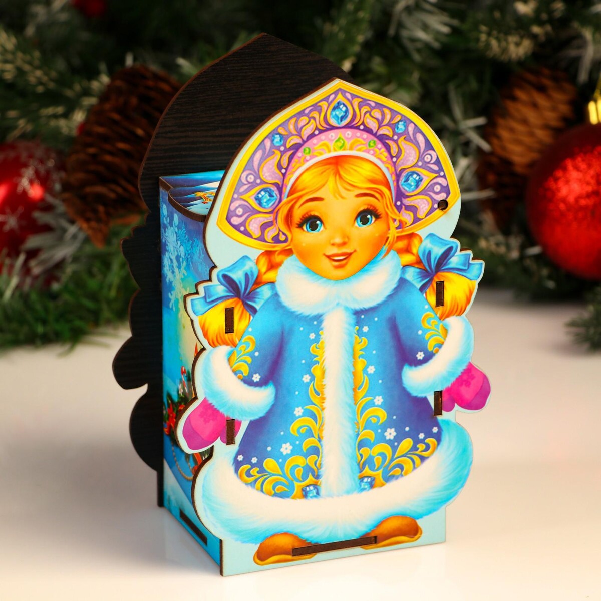 

Шкатулка снегурочка, микс, 23,3х9,5х7,8 см, Разноцветный;микс