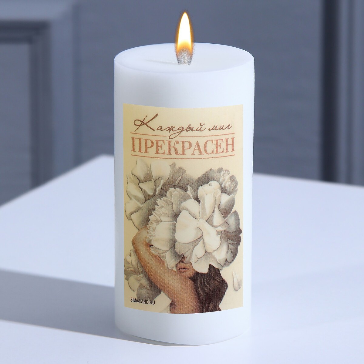 

Свеча-столбик, Белый