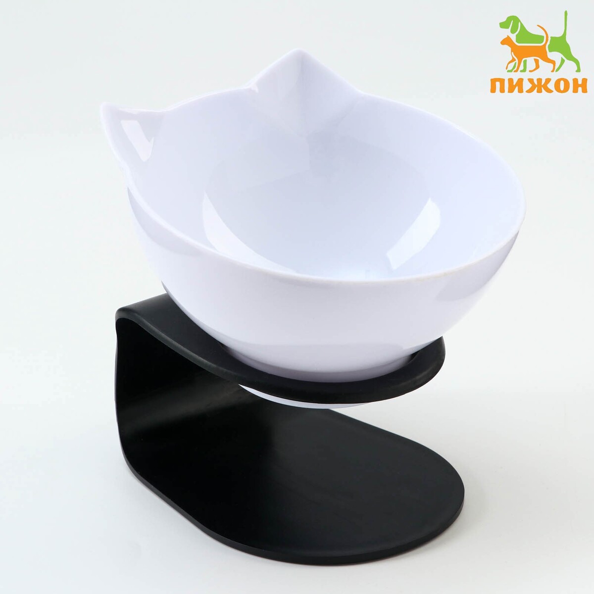 Миска белая на черной подставке 13 х 13 х 13,5 см форма для выпечки на подставке tognana starbamboo 14 х 14 см белый