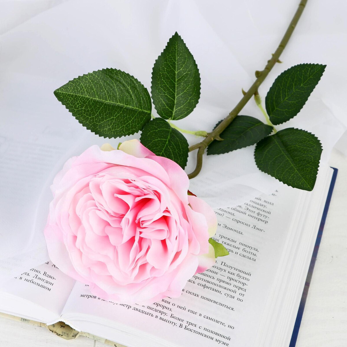 Цветок искусственный искусственный ок пион 66 см mayblummy розовый
