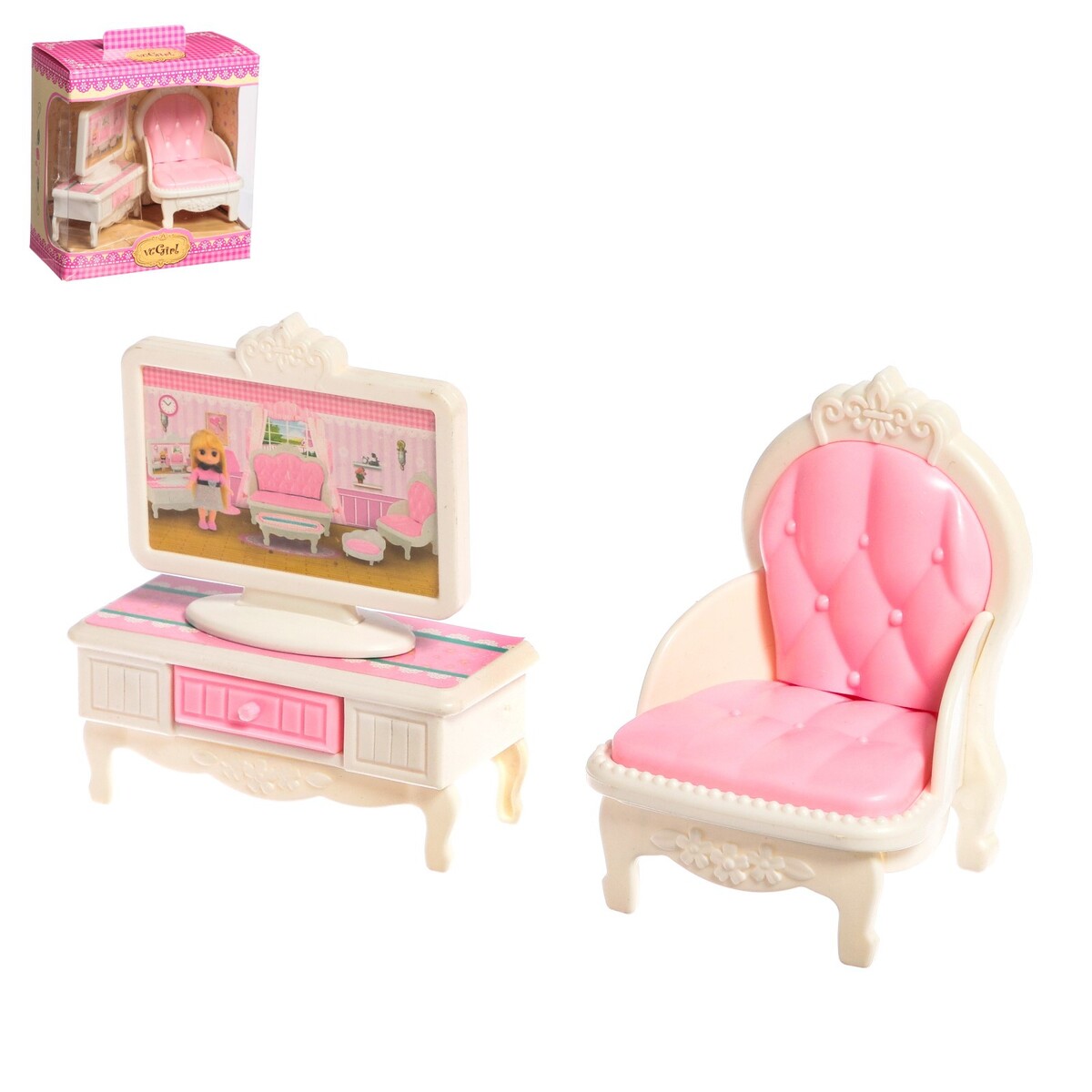 Набор мебели для кукол телевизор polarline 32pl12tc