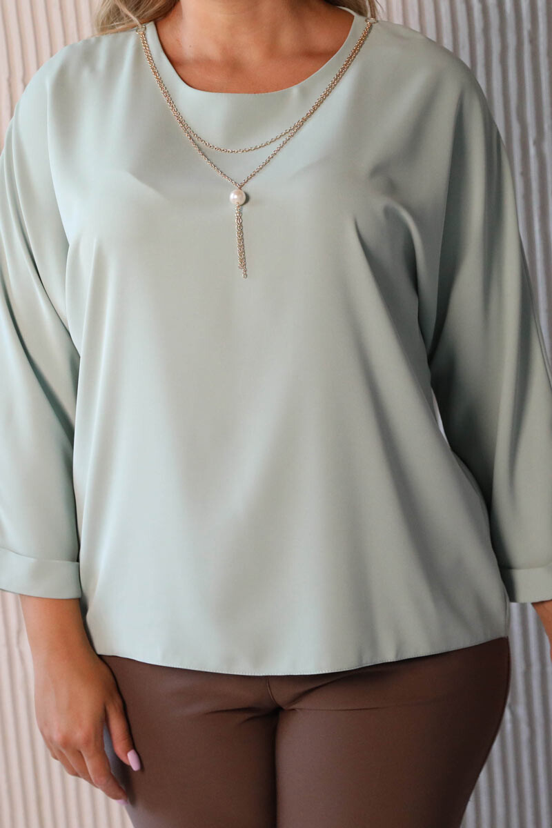 Блуза Wisell, размер 46, цвет зеленый 01177296 - фото 5