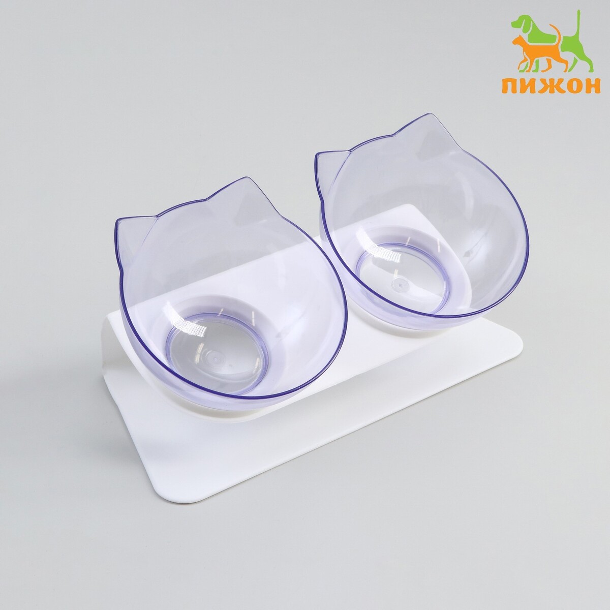 Миски пластиковые на белой подставке 27,5 х 14 х 15 см прозрачные миска прозрачная на белой подставке 10 х 12 х 13 5 см