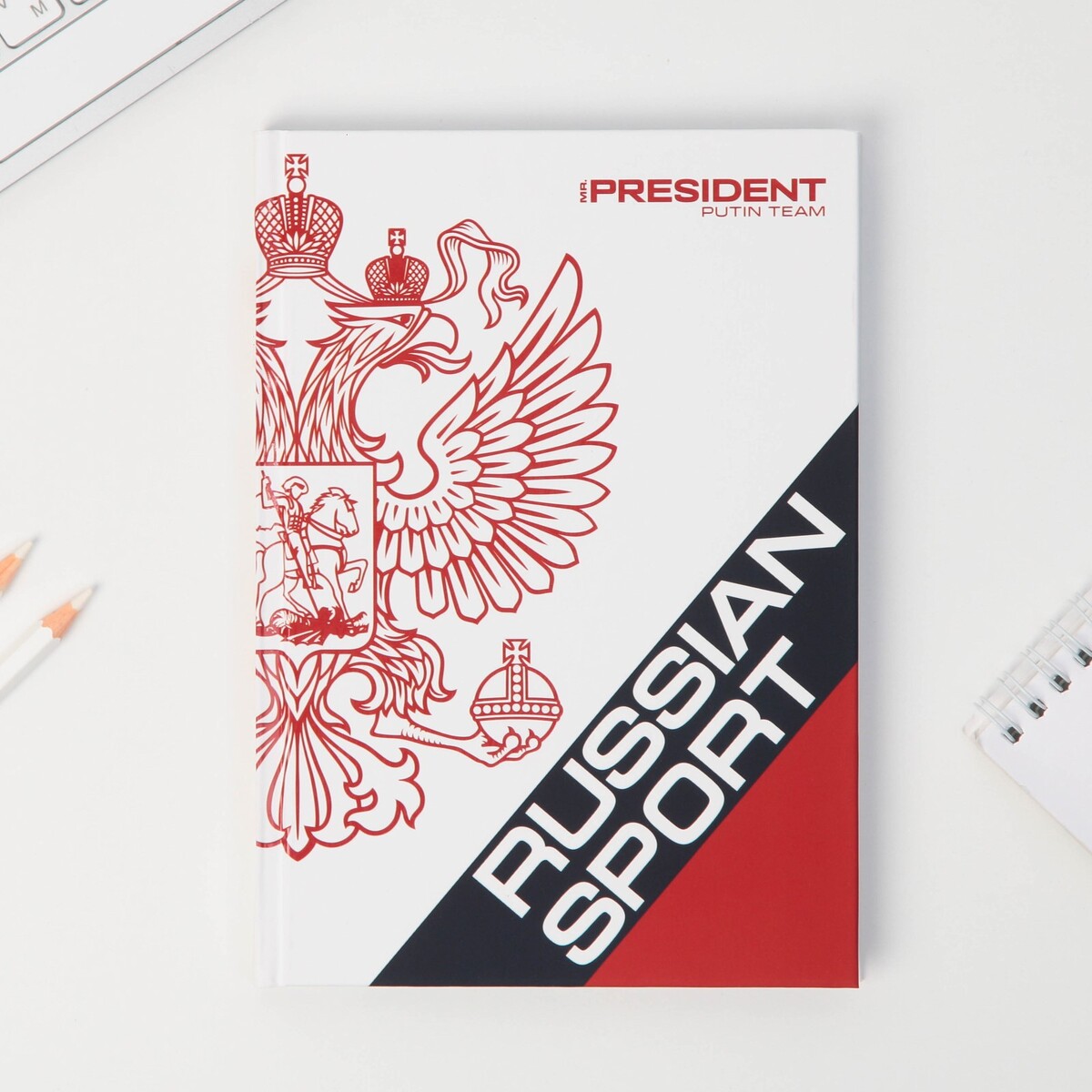 

Ежедневник russian sport, а5, 96 листов, Красный;белый