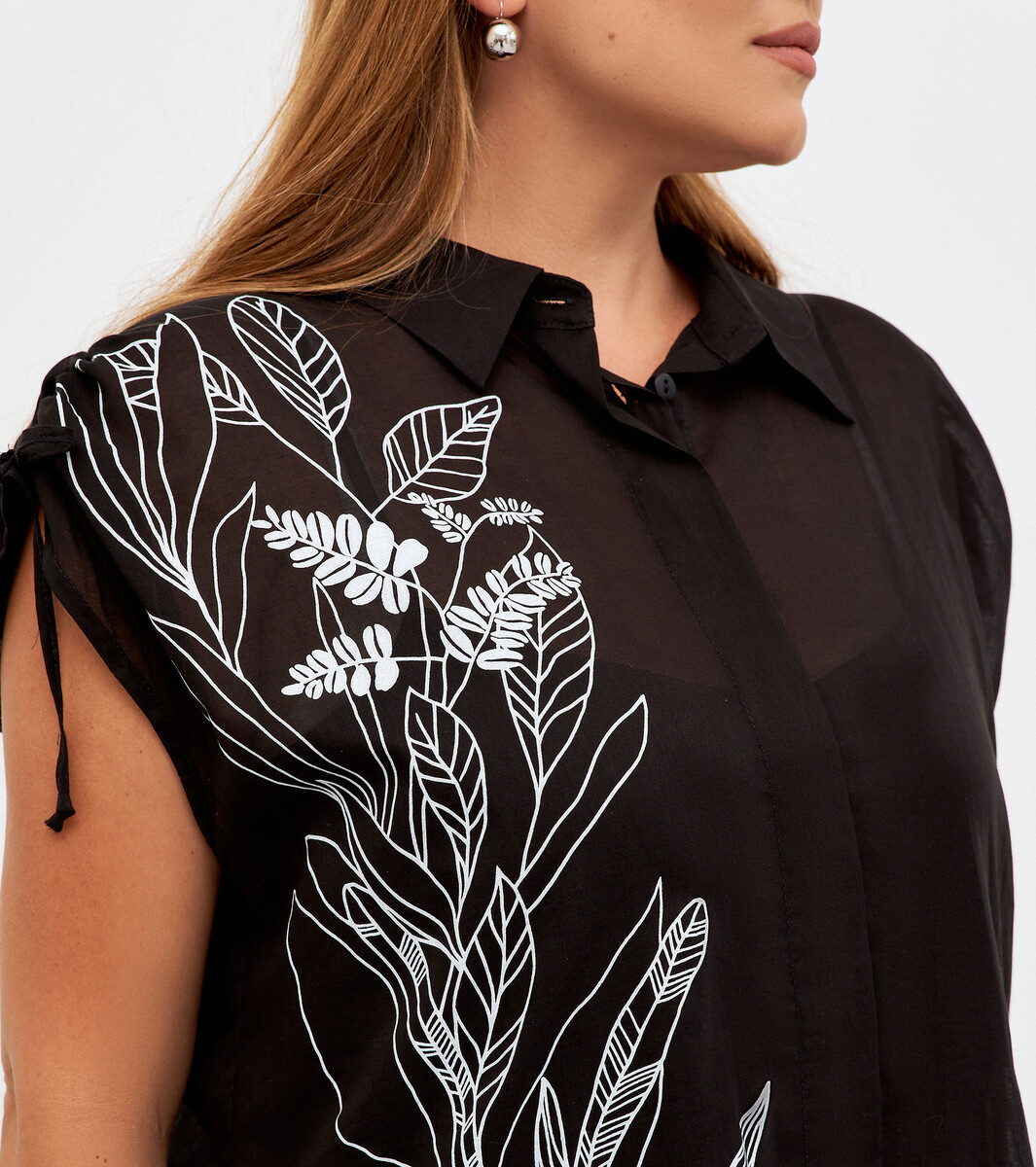 Комплект женский (туника, блузка) PANDA, размер 48, цвет черный 01182633 - фото 4