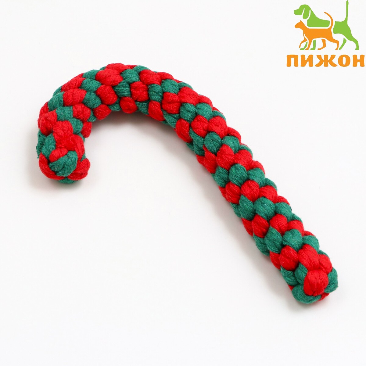 Игрушка канатная игрушка канатная с косточкой до 150 г до 40 см красно бело зеленая