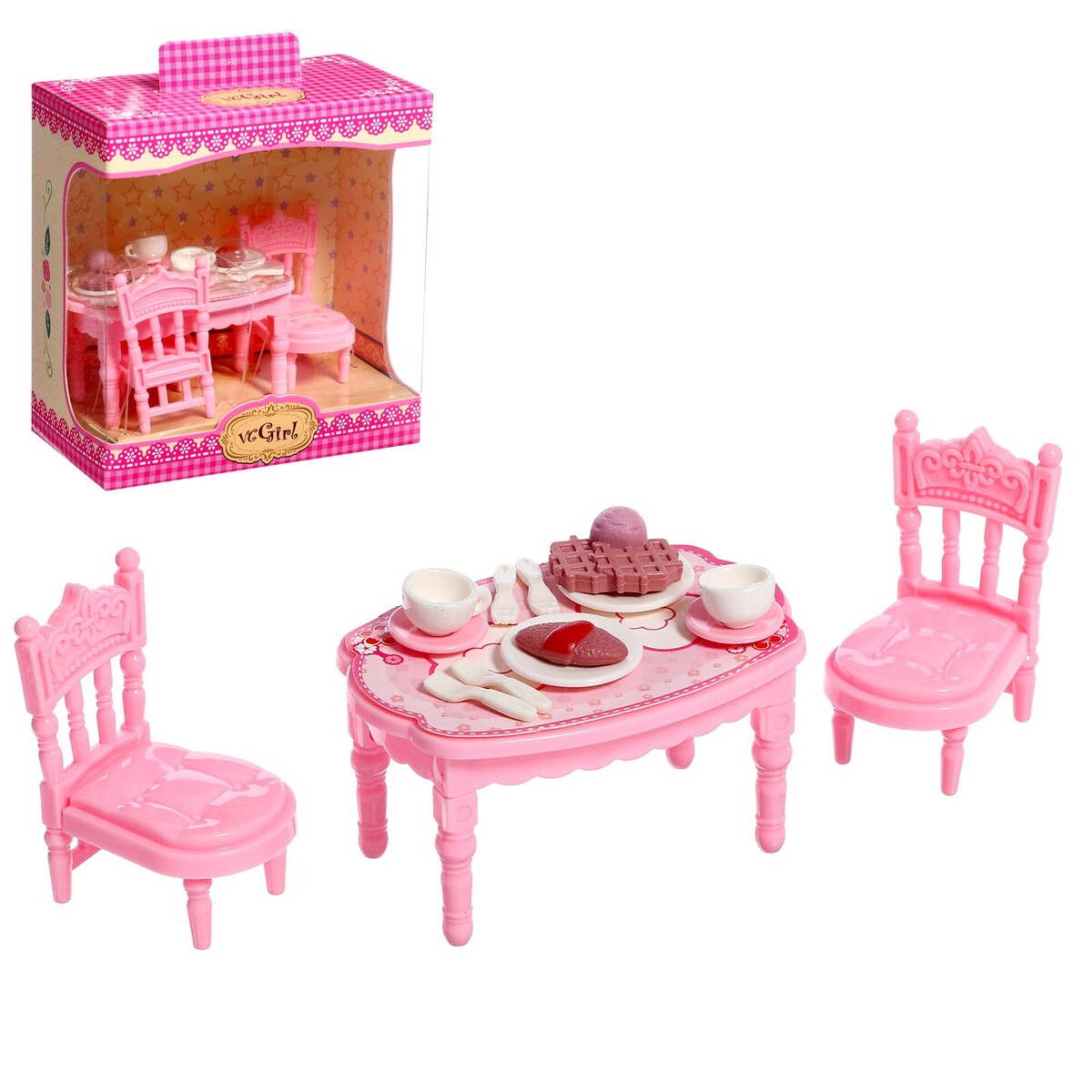 Набор мебели для кукол комплект детской мебели woodlines каспер фиолетовый