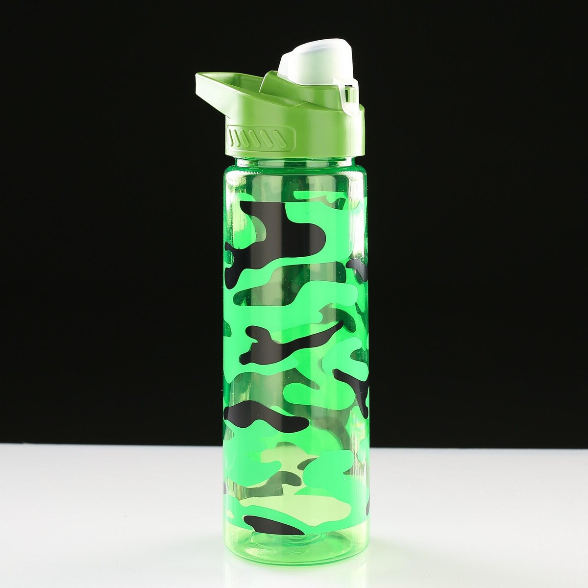 Бутылка для воды, 700 мл, 8 х 24.5 см, зеленый камуфляж перчатки тактические storm tactic xl вставки пластик камуфляж