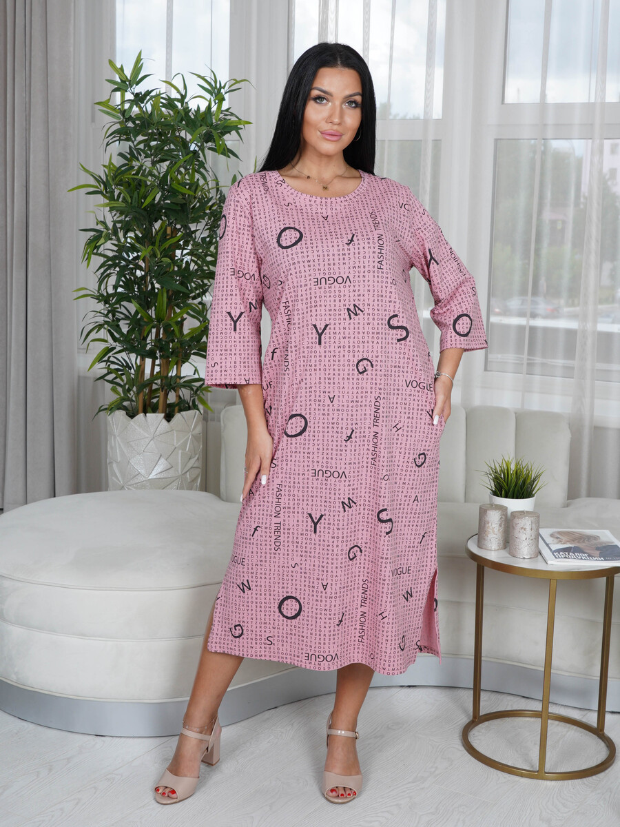 Платье регина lovetex.store, размер 50, цвет розовый 01189345 - фото 1