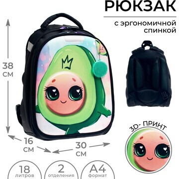 Рюкзак каркасный школьный, 38 х 30 х 16 