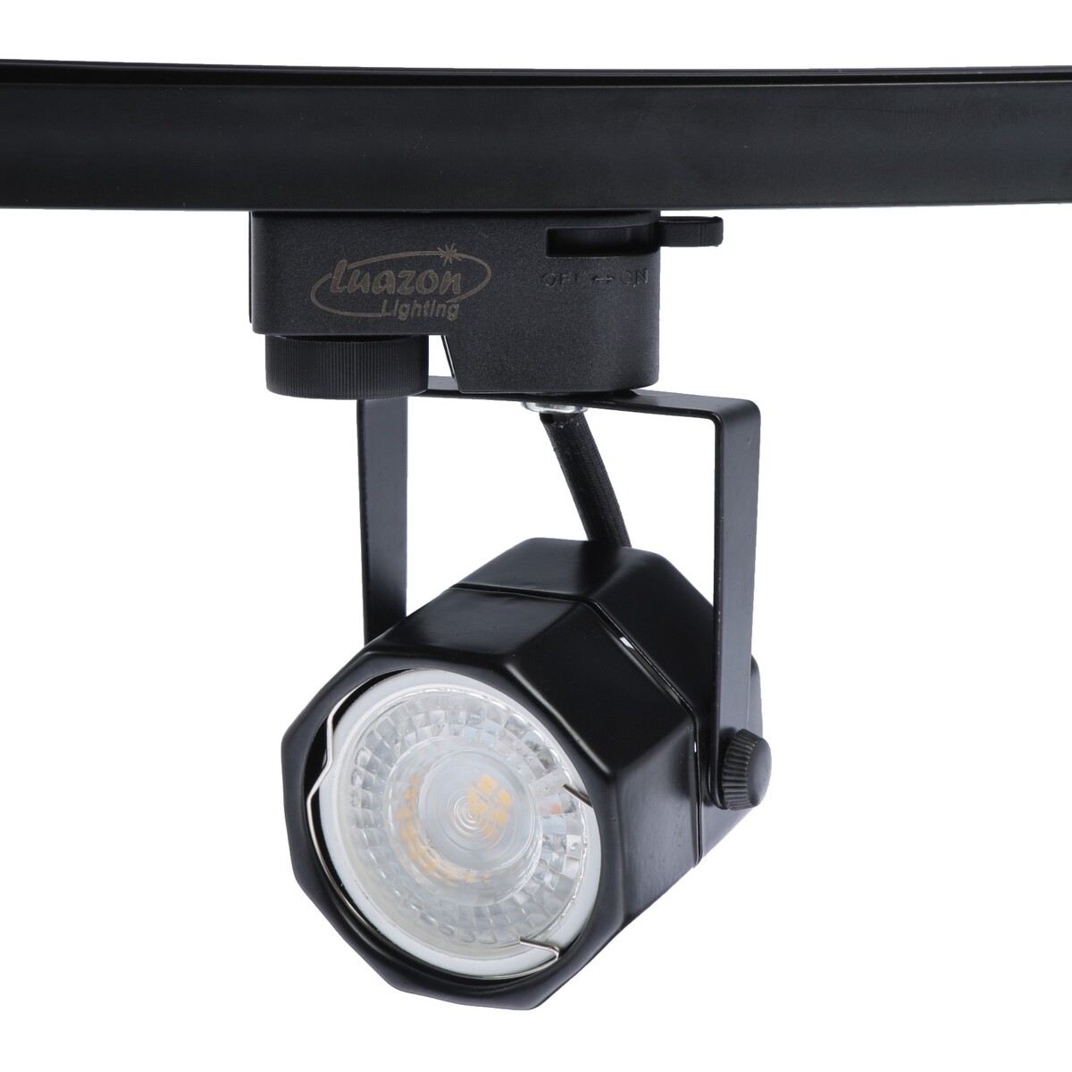 Трековый светильник luazon lighting под лампу gu10, восемь граней, корпус черный восемь гор