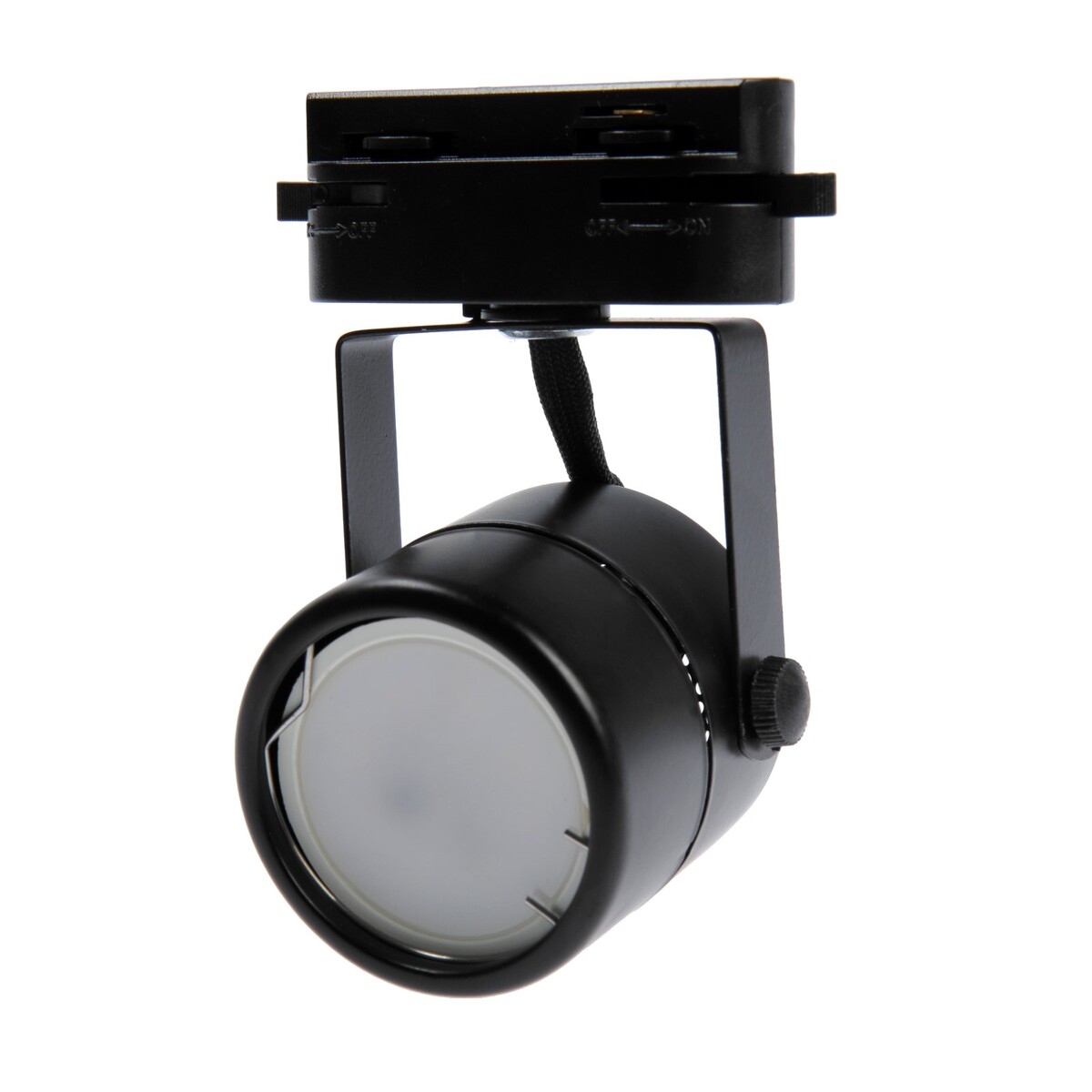 Трековый светильник luazon lighting под лампу gu10, круглый, корпус черный трековый светильник под лампу gu5 3 цилиндр корпус белый