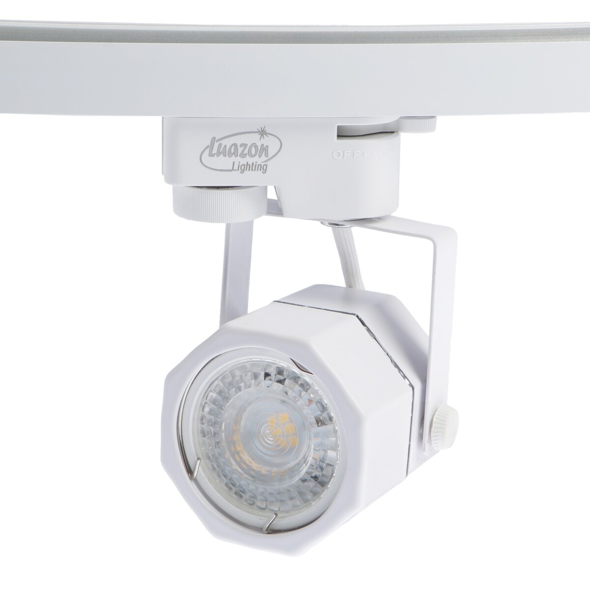 Трековый светильник luazon lighting под лампу gu10, восемь граней, корпус белый светильник для туалета с датчиком движ rgb 3 вт ip68 от бат 3 aaa белый